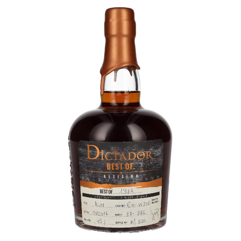 delicando Dictador BEST OF 1987 ALTISIMO Colombian Rum 30YO/050317/EX-W348 45% Vol. 0 7l