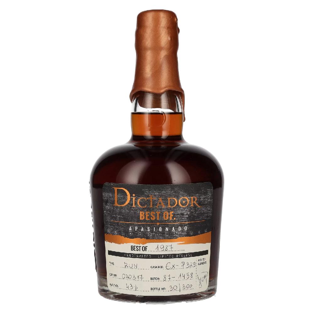 delicando Dictador BEST OF 1987 APASIONADO Colombian Rum 30YO/020317/EX-P329 43% Vol. 0 7l