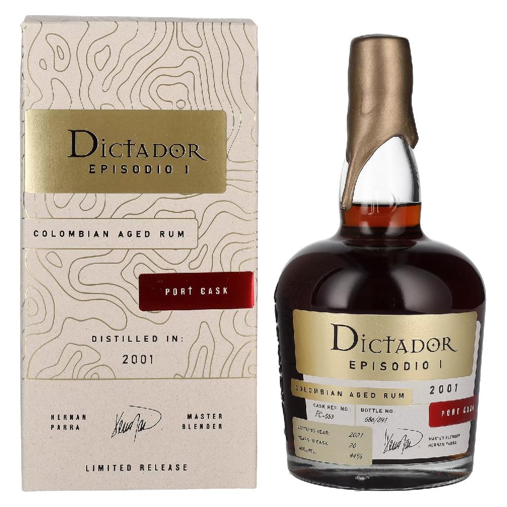 delicando Dictador EPISODIO I 20 Years Old PORT CASK Rum 2001 44% Vol. 0 7l in Geschenkbox