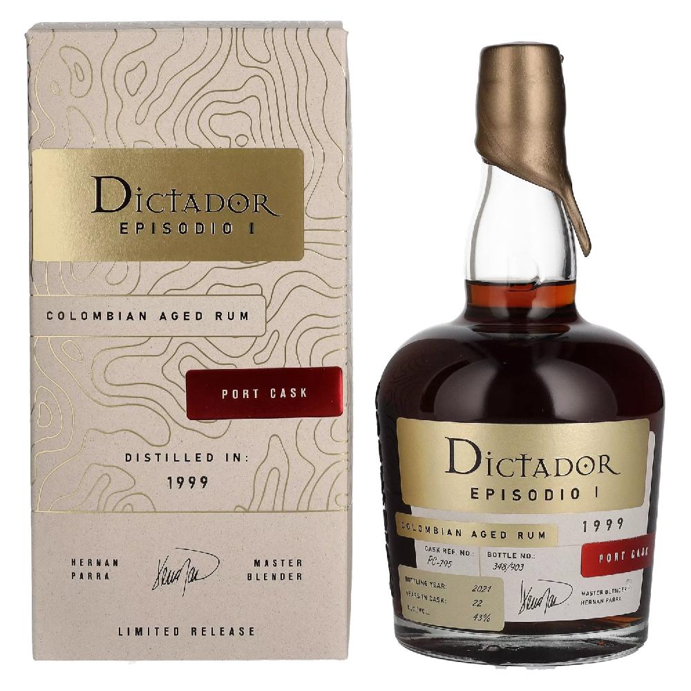 delicando Dictador EPISODIO I 22 Years Old PORT CASK Rum 1999 43% Vol. 0 7l in Geschenkbox