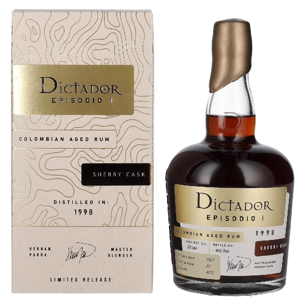 delicando Dictador EPISODIO I 23 Years Old SHERRY CASK Rum 1998 45% Vol. 0 7l in Geschenkbox