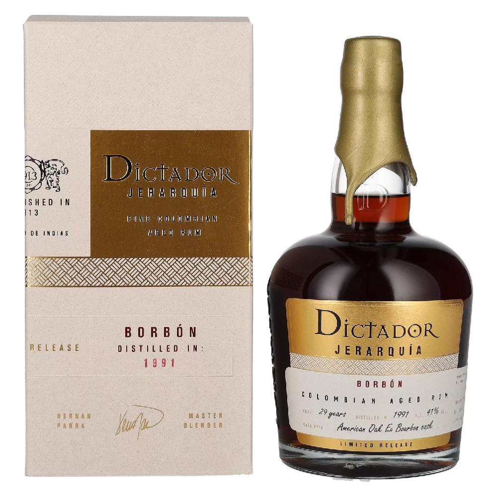 delicando Dictador JERARQUÍA 29 Years Old BORBÓN Rum 1991 41% Vol. 0 7l in Geschenkbox