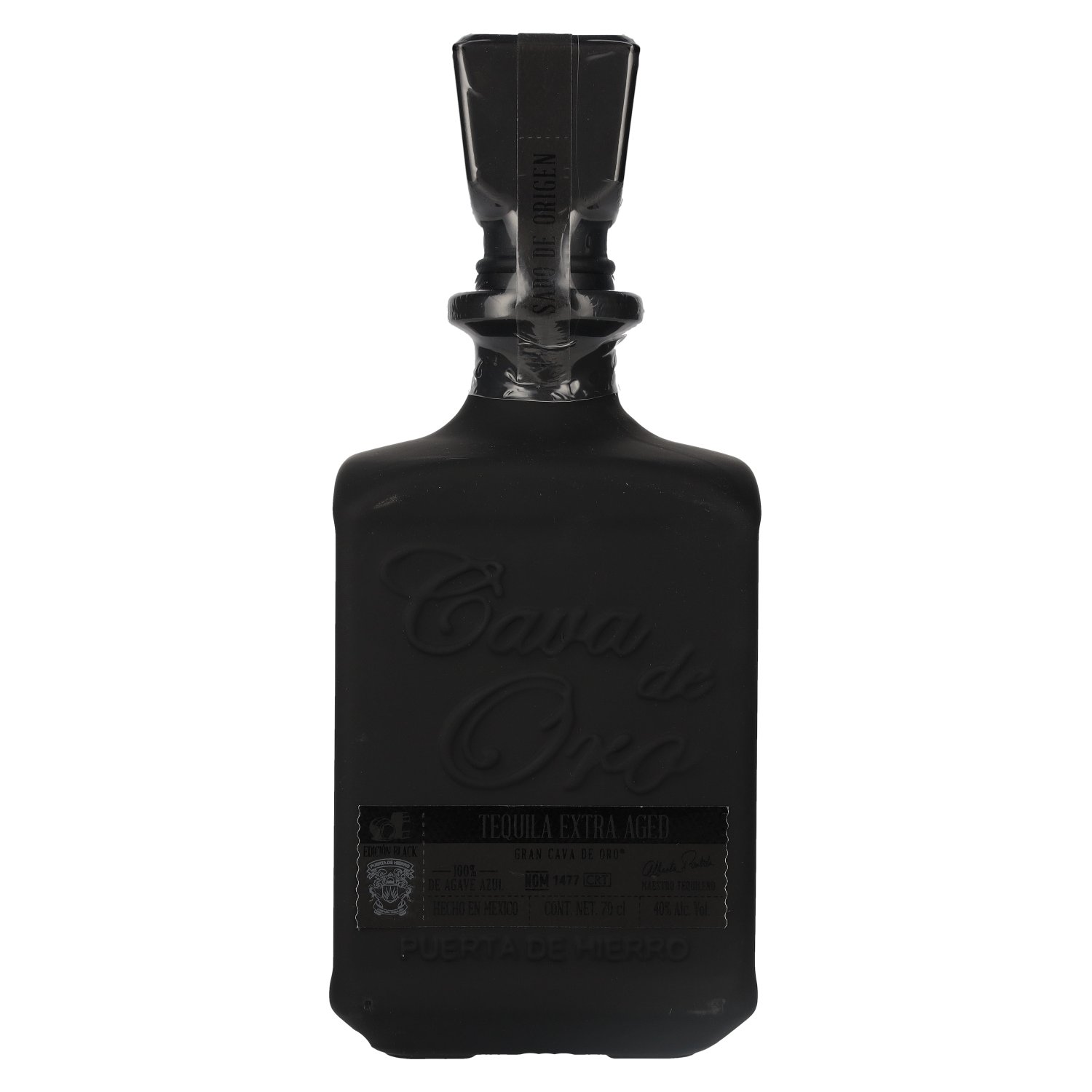 delicando Gran Cava de Oro Tequila EXTRA AÑEJO BLACK 100% de Agave Azul 40% Vol. 0 7l