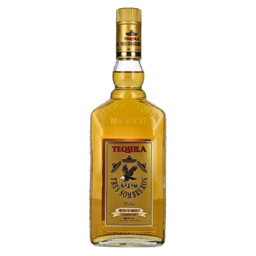 delicando Tres Sombreros Tequila Gold 38% Vol. 0 7l - delicando