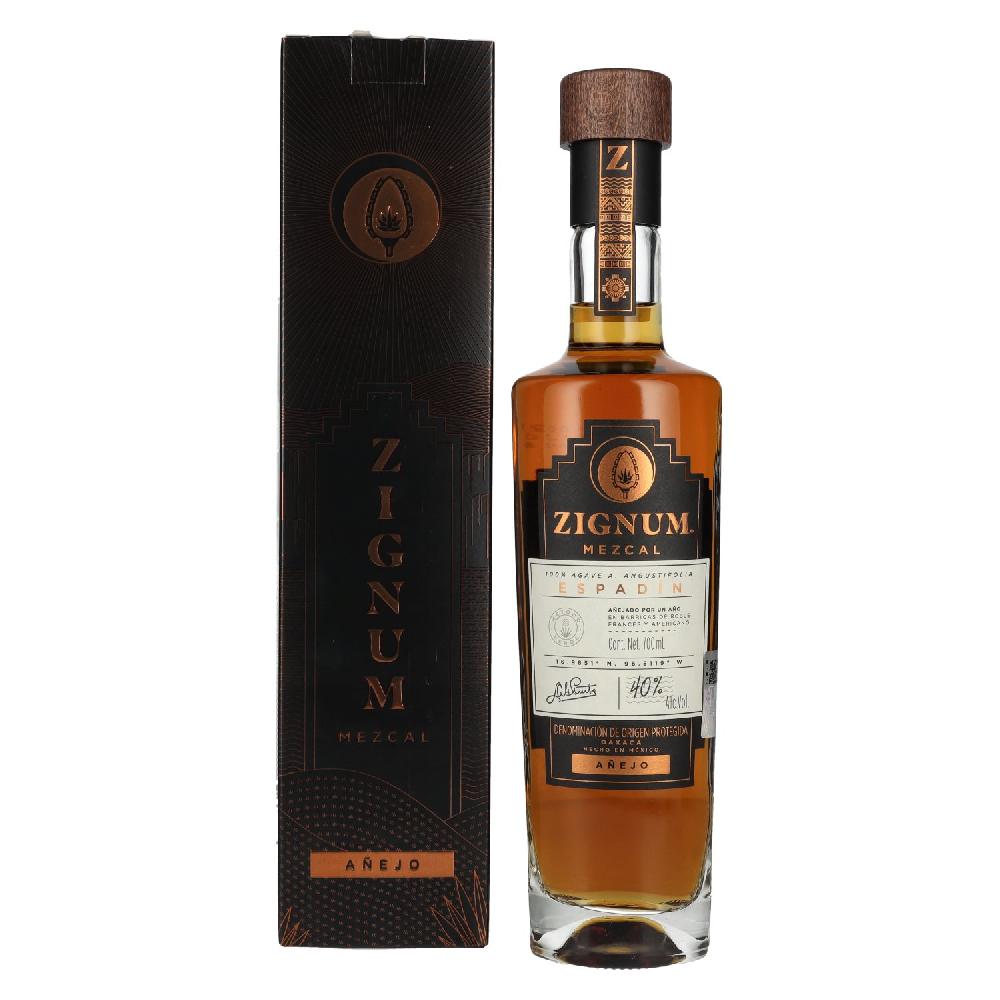 delicando Zignum Mezcal Añejo 100% Agave Espadín 40% Vol. 0 7l in Geschenkbox