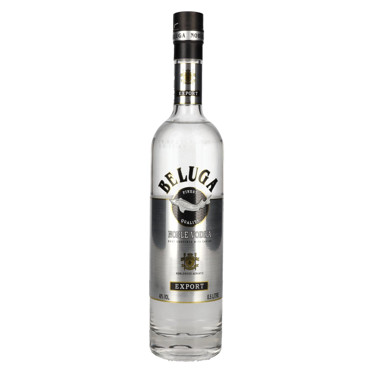 delicando Beluga Noble Vodka EXPORT Montenegro 40% Vol. 0 5l