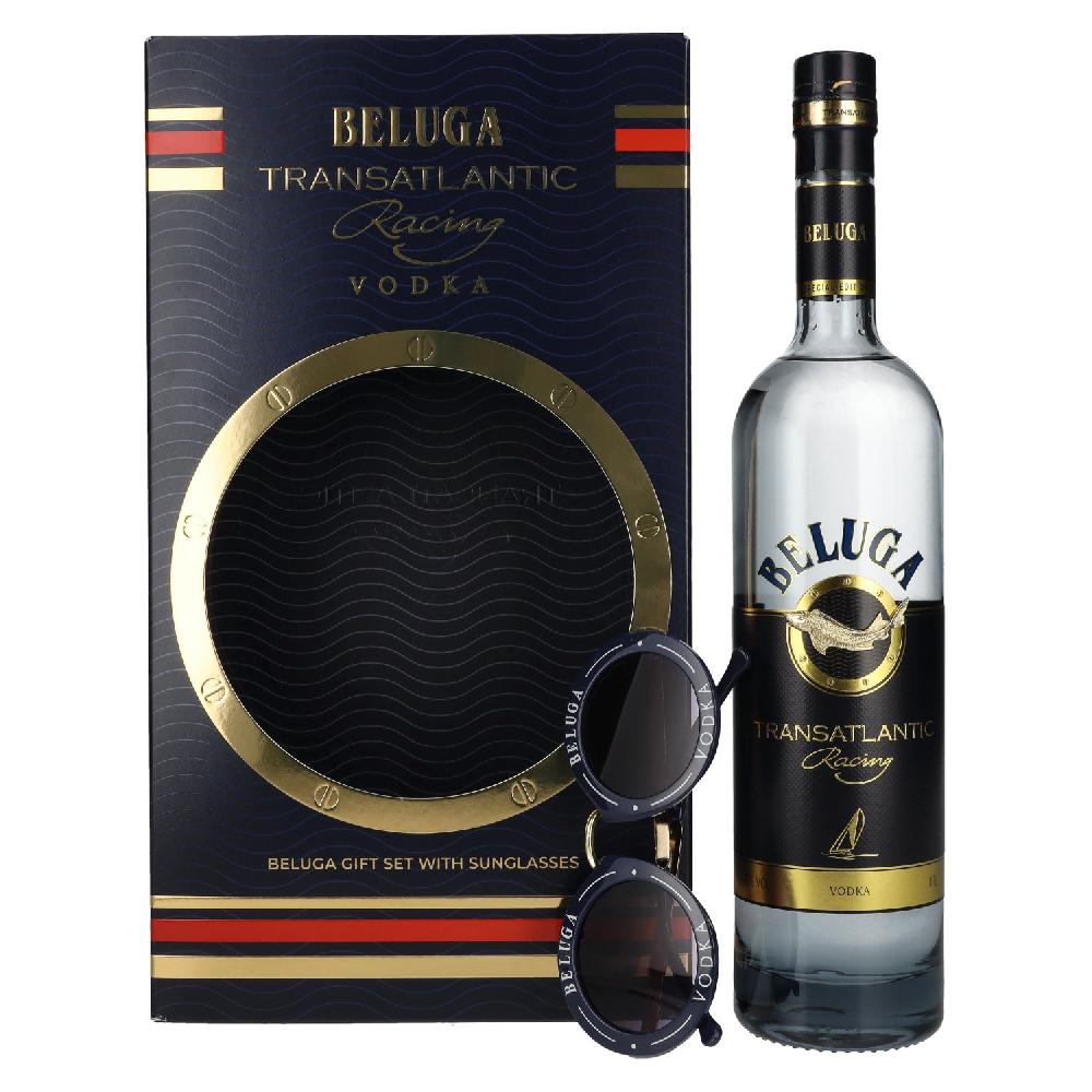 delicando Beluga Transatlantic Racing Montenegro Vodka 40% Vol. 0 7l in Geschenkbox mit Sonnenbrille