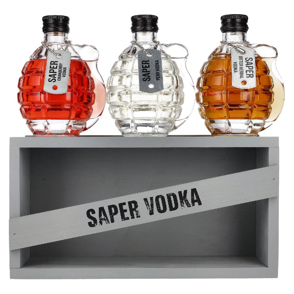 delicando Saper Vodka 40% Vol. 3x0 2l in Holzkiste - delicando