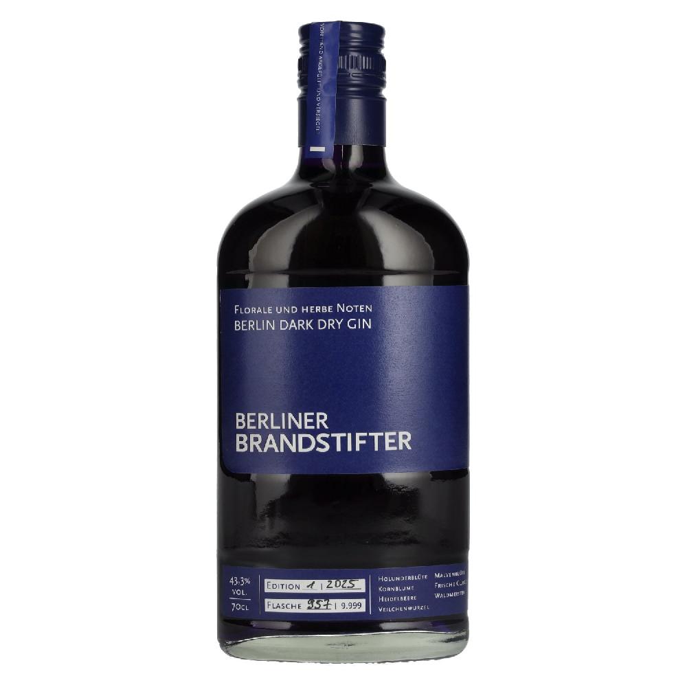 delicando Berliner Brandstifter Berlin DARK Dry Gin Edition 1. 2025 43 3% Vol. 0 7l