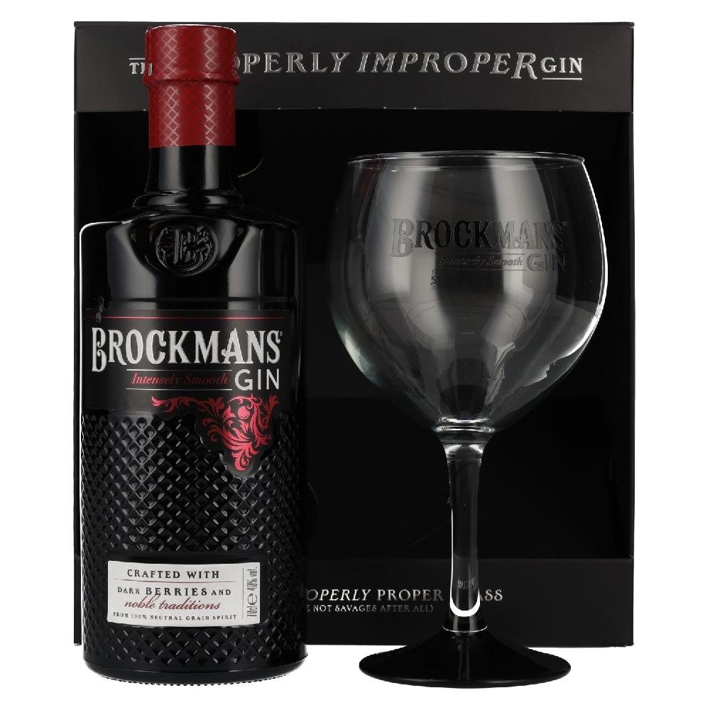 delicando Brockmans Intensely Smooth PREMIUM GIN 40% Vol. 0 7l in Geschenkbox mit Glas